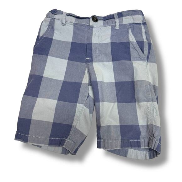 The Children's Place Blue Checked Summer Shorts Sz 7 - Picture 1 of 8